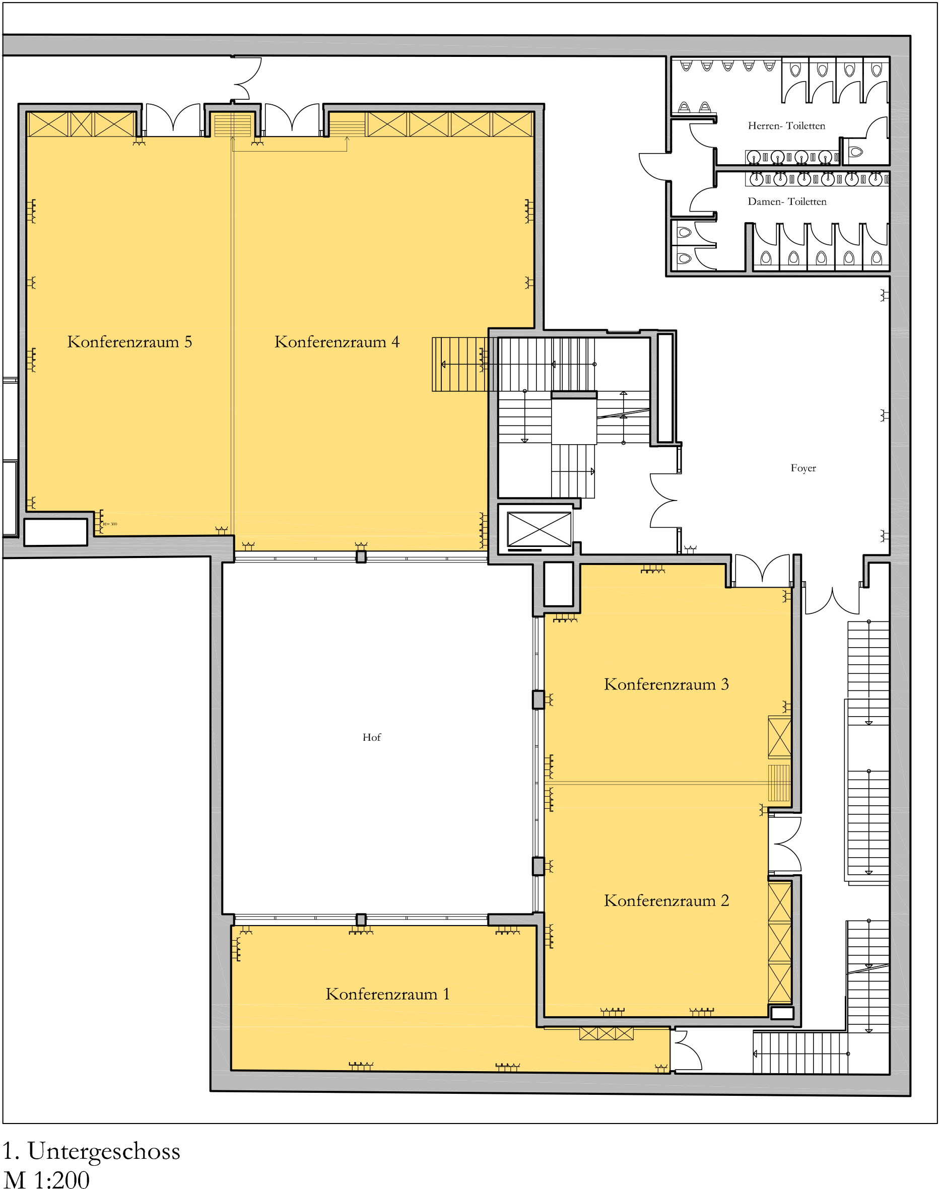 Floor plan first floor Flemings Hotel Wien Westbahnhof
