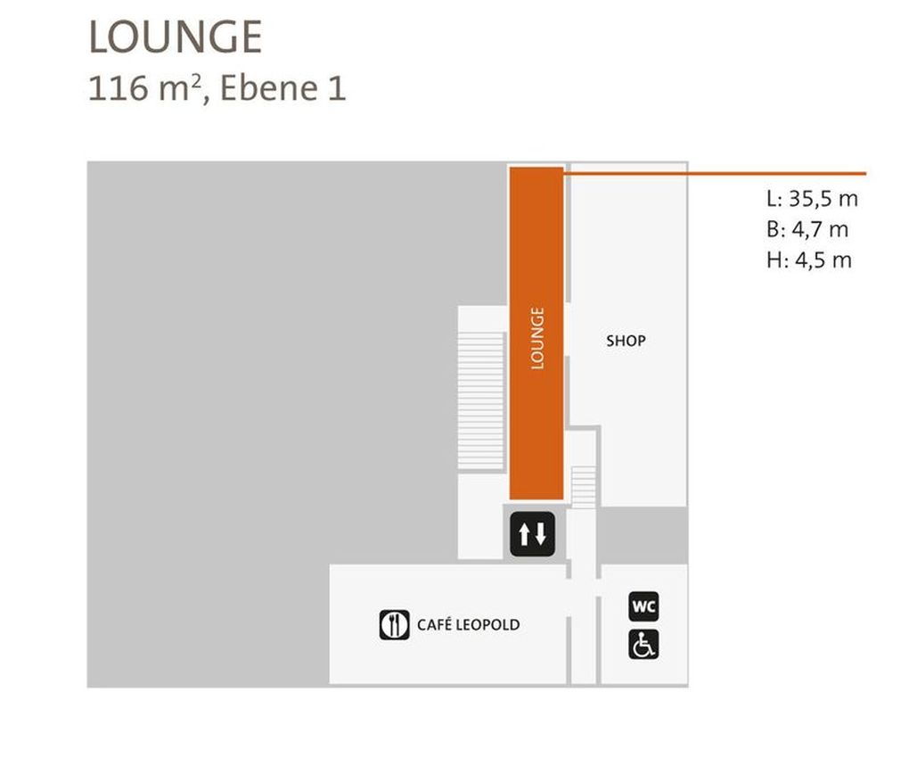 Floor plan Lounge, Level 1