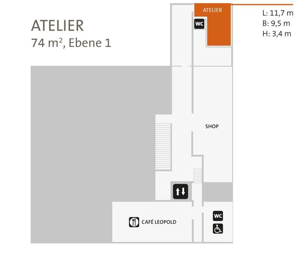 Floor plan Atelier, Level 1