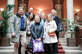 Group photo in the staircase Palais Ferstel